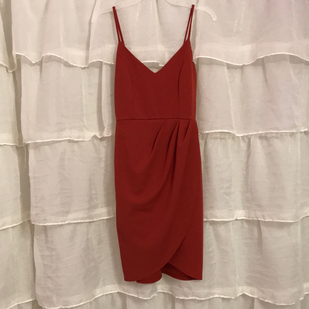 red mini dress